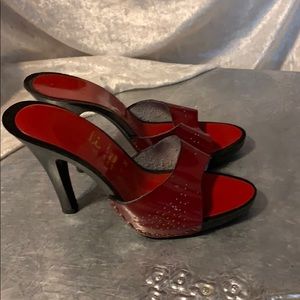 😍ElegantihighheelsandalsmadeinItalyleatherupper